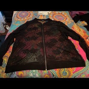 Torrid Lace Bomber Jacket